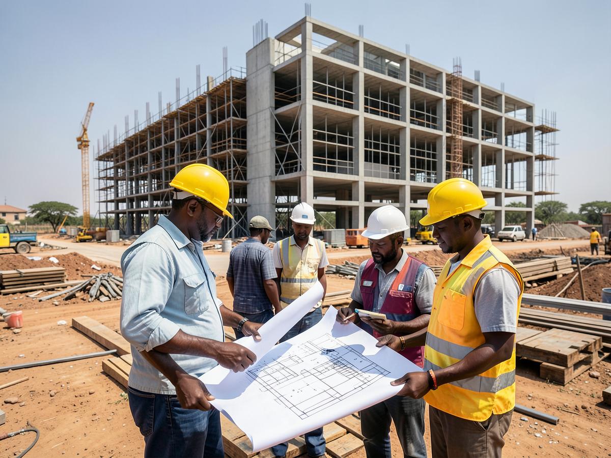Équipe technique sur un chantier