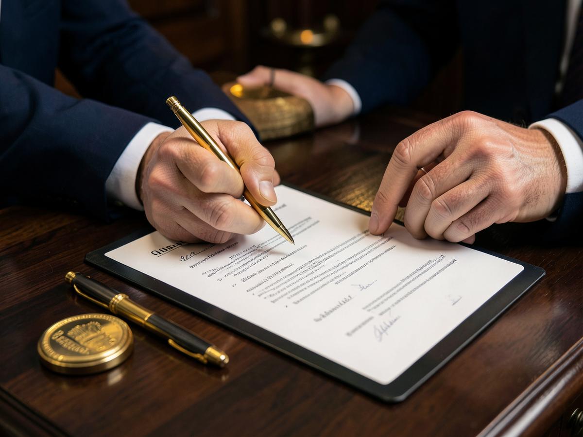 Signature d'un acte au cabinet FORMALUX